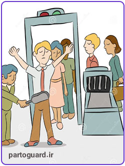 بازرسی و امنیت در فرودگاه امام خمینی با دستگاه ایکس ری و گیت بازرسی